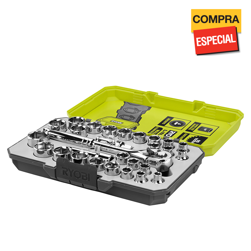 Photo: Juego de matraca con dados con cuadro de 3/8" ( 28 piezas)