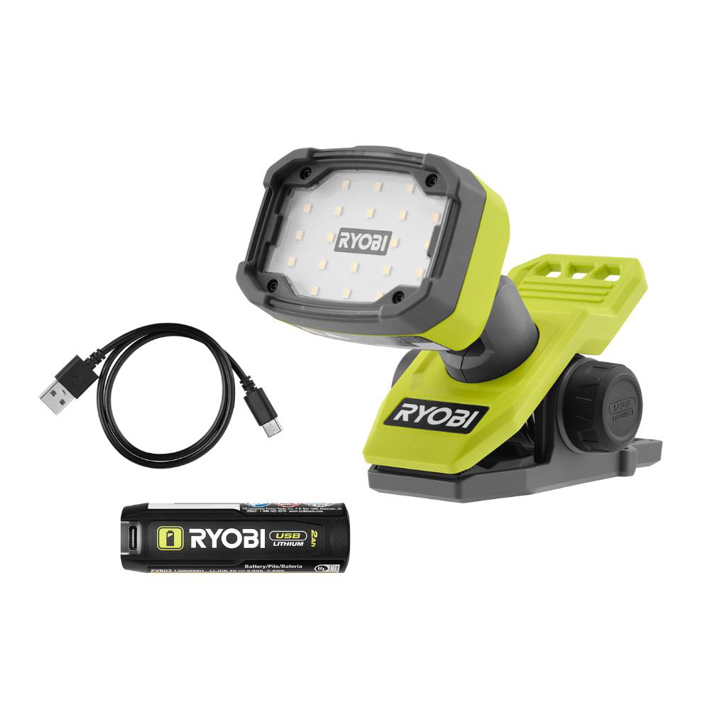 KIT DE LUZ CON PINZA MAGNÉTICA LED DE LITIO USB