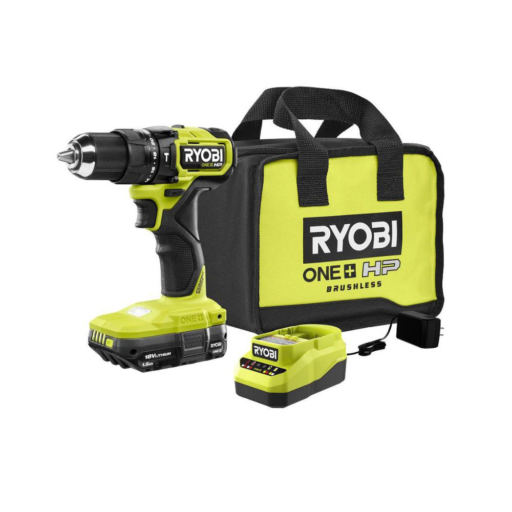 Kit de taladro percutor compacto sin escobillas de 18 V ONE+ HP de 1/2"