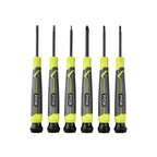 Juego de destornilladores de precisión de 6 piezas con mangos acolchados