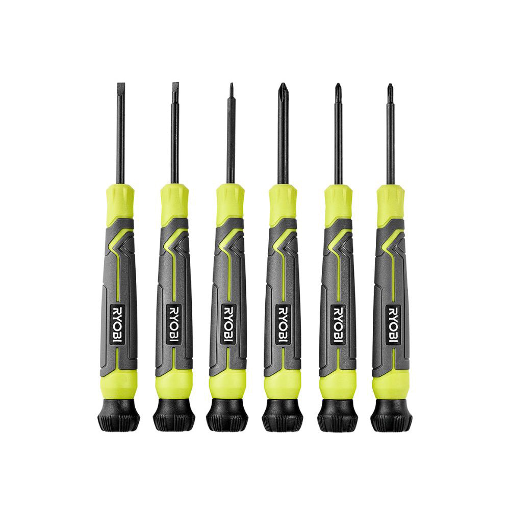 Juego de destornilladores de precisión de 6 piezas con mangos acolchados