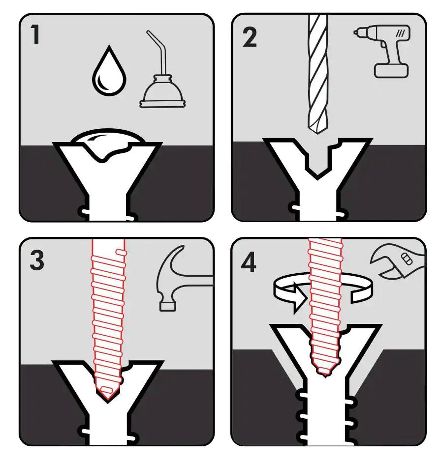 3 PC. SPIRAL SCREW EXTRACTOR SET Image 3