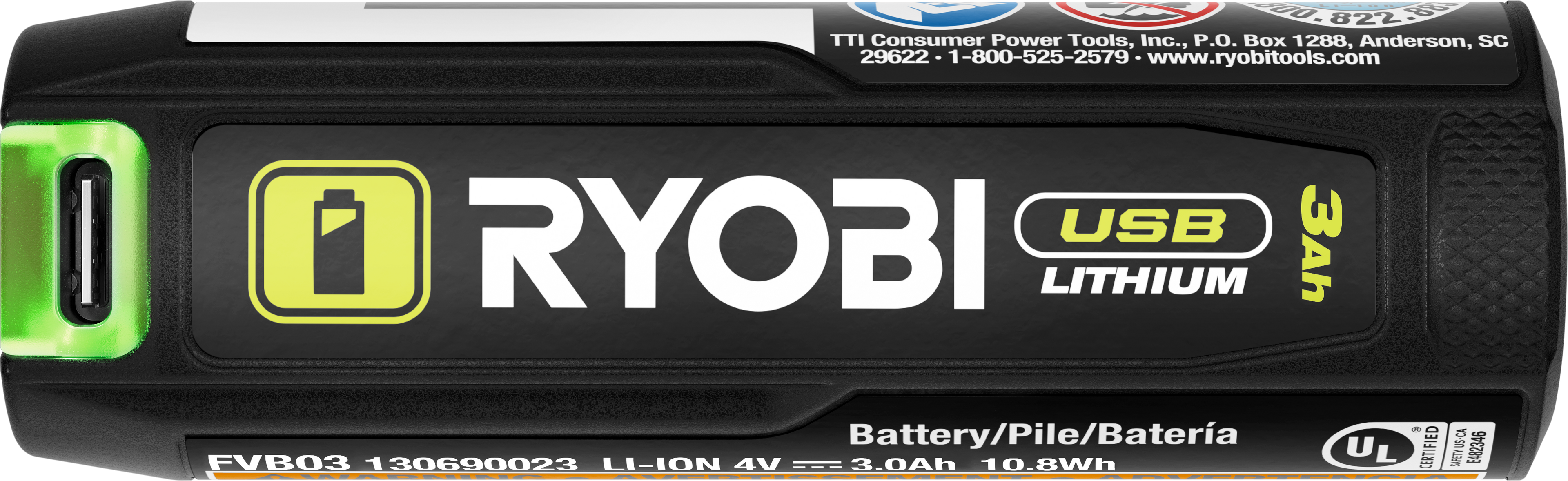 USB LITHIUM 3AH LITHIUM RECHARGEABLE BATTERY image