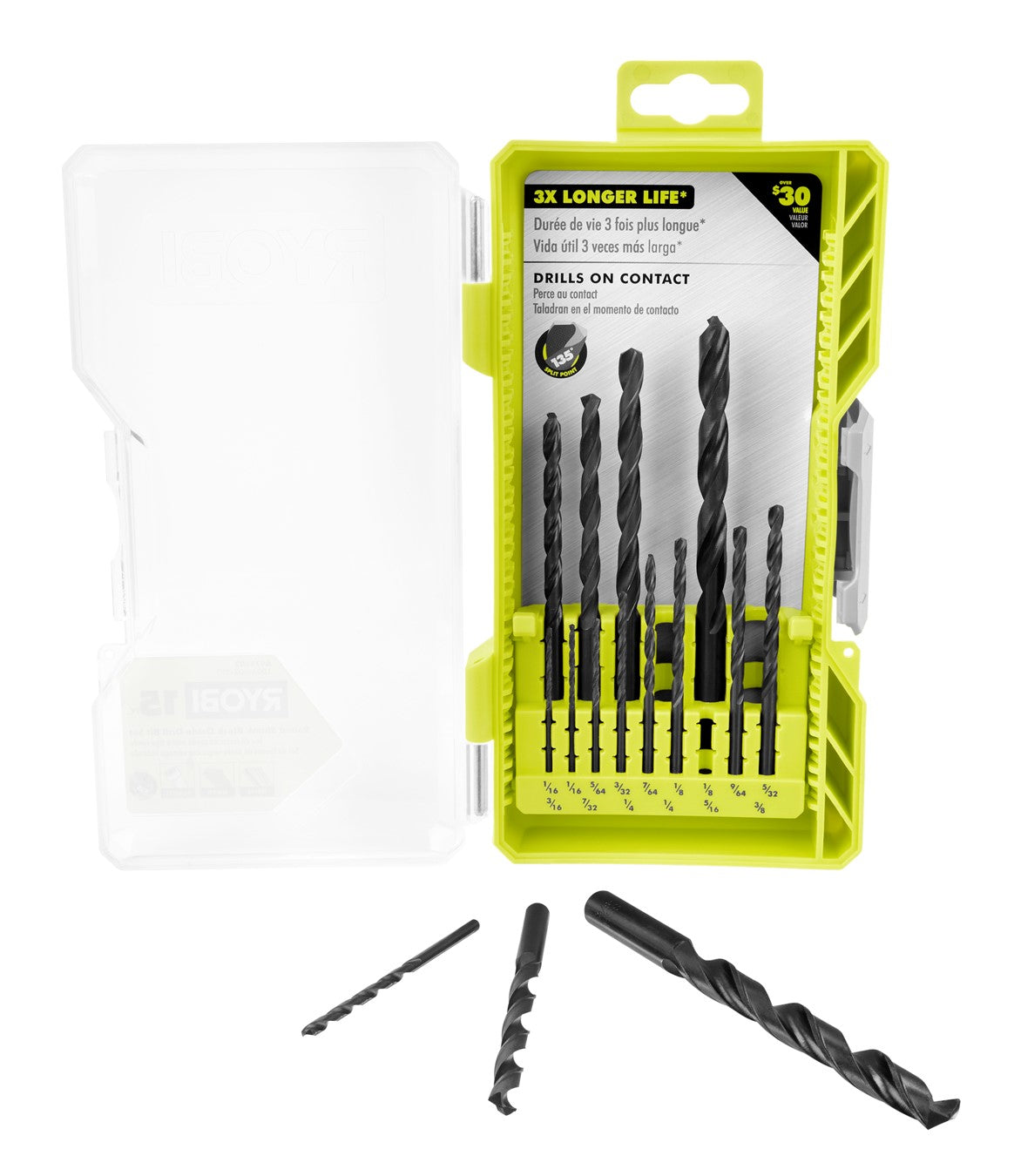 15 PC. ROUND SHANK BLACK OXIDE DRILL BIT SET Image 3